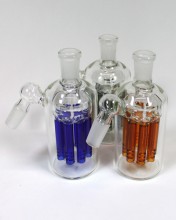 5'' 8 Arm Glass and Glass Ashcatcher 14mm Male 14 Female