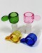 2'' 14mm Male Multi Color Glass Bowl With Built in Glass Screen With Handle