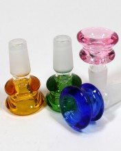 2'' 14mm Male Multi Color Glass Bowl Built In Glass Screen 