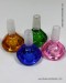 2.5'' Diamond Cut Mix Color Glass Bowl (14mm Male)