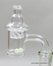 Quartz Banger with Spinner Carb Cap And Terp Pearls (14mm male)