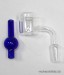 Quartz Thermal Banger + Bubbler Clear Carb Cap 14mm Wax Bowl (Male)