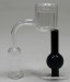 Quartz Thermal Banger + Bubbler Clear Carb Cap 14mm Wax Bowl (Female)