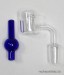 Quartz Thermal Banger + Bubbler Clear Carb Cap 19mm Wax Bowl (Male)