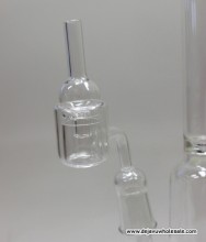 Quartz Thermal Banger + Bubbler Clear Carb Cap 19mm Wax Bowl (Female)