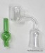 Quartz Thermal Banger + Bubbler Clear Carb Cap 19mm Wax Bowl (Female)