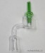 Quartz Thermal Banger + Bubbler Clear Carb Cap 19mm Wax Bowl (Female)