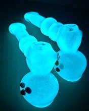 7.25'' Heavy Glow In The Dark Hammer Bubbler