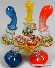 Rasta Color Join With Frit Sherlock Bubbler(150g)