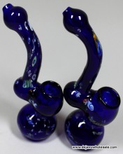 6.5'' - 7'' Blue Color Tube Medium Bubbler