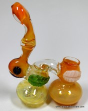 6'' Fumed Double Chamber With Leaf
