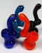 5.25'' Rasta Line Mix Color Frit Bubbler