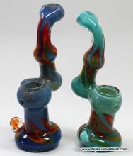 7" Reversible Bubbler with Mushroom Marble (190g)