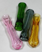 3.5'' White Embroidery Thread Design Inside Chillum