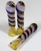 3.5'' Rasta Color With Blue and light pink Color Rotted Chillum