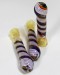 3.5'' Rasta Color With Blue and light pink Color Rotted Chillum