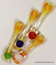 4" Gold Fumed with Leaf Attached