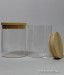 4" Glass Jar with Wood Cap