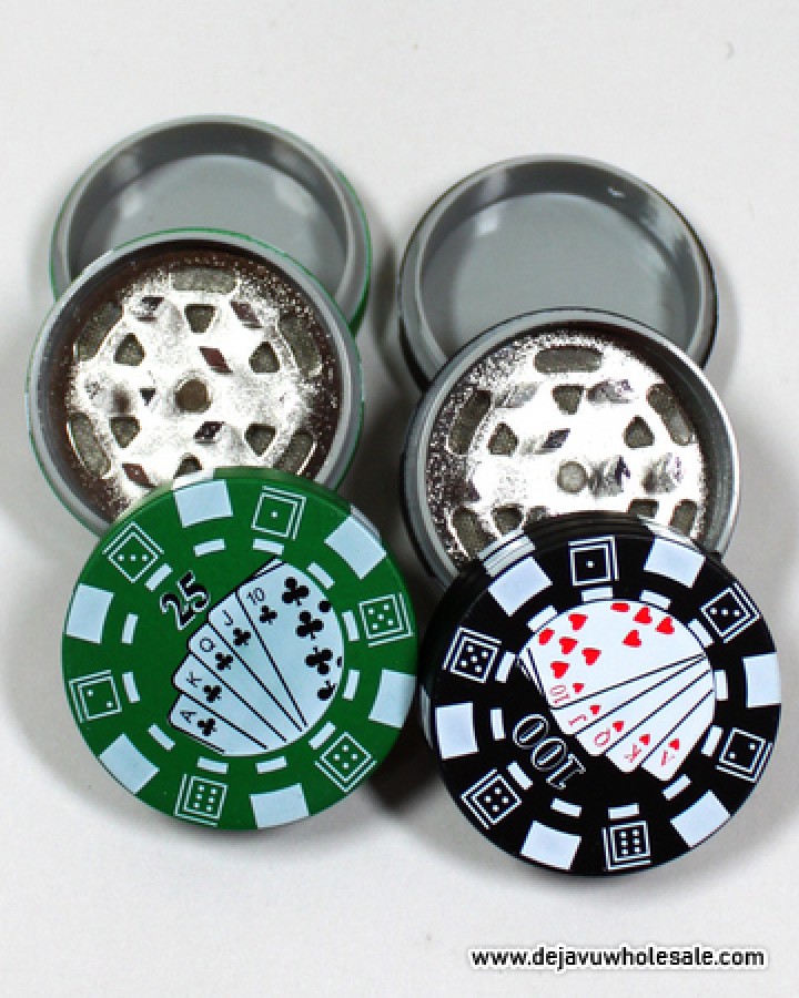 42mm Zinc Alloy Teeth Poker Chip Grinder (3 part)
