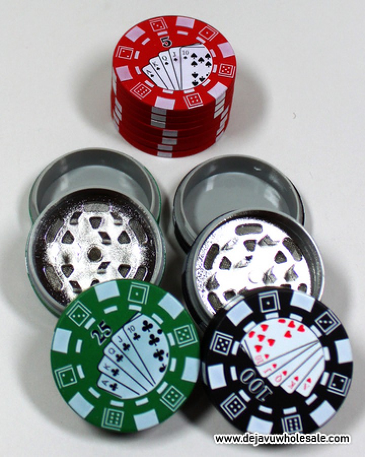 42mm Zinc Alloy Teeth Poker Chip Grinder (3 part)