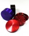 100mm Red, Purple and Black Tobacco Grinder (4 Part)
