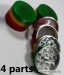 62mm Rasta Aluminum Grinder (4 Parts)