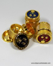 45mm Diamond Cut With Gold Design Grinder Heavy Metal