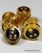 45mm Diamond Cut With Gold Design Grinder Heavy Metal