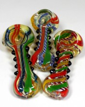 3.5'' Marble With Full Color Rotted Spoon Pipe