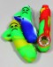 4.5'' Sad Pickle Silicone Hand Pipe With Honeycomb Glass Bowl