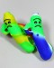 4.5'' Sad Pickle Silicone Hand Pipe With Honeycomb Glass Bowl