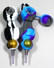 10mm tip 5'' 2 in 1 Nectar Straw With Hand Pipe 