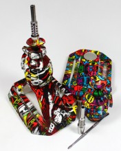 Printed Silicone Nectar Collector Kit ( 14mm Metal Tips)