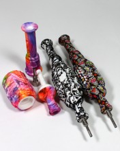 8'' Long Printed Silicone Water Nectar Collector (10mm Tip)