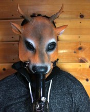 Deer Gas mask With Acrylic Water Pipe