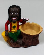 Rasta Lazy Guy Resin Ashtray