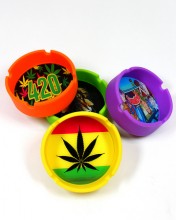 80mm Diameter Multi Color Silicone Ashtray