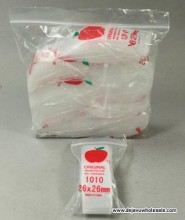 1.00" x 1.00" Clear Apple Bag (1000 Cts)