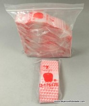 1.75" x 1.75" Clear Apple Bag (1000 cts)