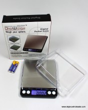 DigiWeigh Chrome Digital Pocket Scale w/ Weight