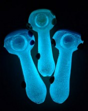 4.5'' Glow In The Dark With Slime Color Join Head Hand Pipe