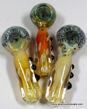 4.5'' Silver Fumed With Frit Head Spoon Pipe