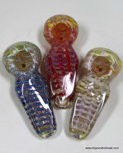 4.5'' Double Glass Fish Cut Spoon Pipe (135g)