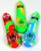 5'' Unbreakable Silicone Pickle Hand Pipe With Glass Bowl