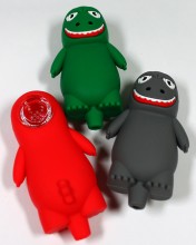 Silicone Portable Hand Pipe Cartoon Godzilla