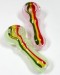 3.5'' Pink And Purple Milky Color With Rasta Stripe