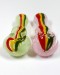 3.5'' Pink And Purple Milky Color With Rasta Stripe