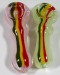 3.5'' Pink And Purple Milky Color With Rasta Stripe