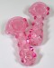 4.75'' Multi Marbles With White Color Line Rotted Art Pink Hand Pipe