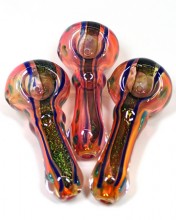 4'' Gold Fumed Color Changing Dichro Spoon Hand Pipe